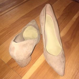 Faux Suede Block Heels